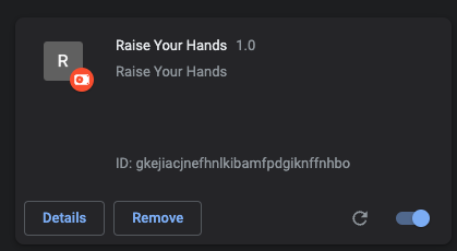 Select free raise hand extension