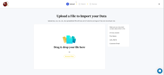 Select and upload your file